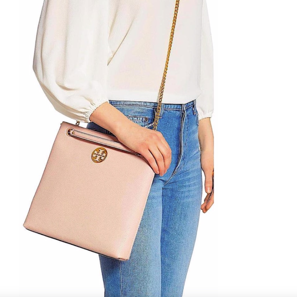 Tory Burch Everly Swingpack Shell Pink With Tag Leather Cross Body Bag